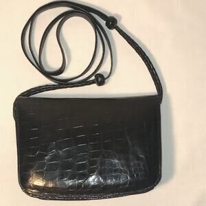 VINTAGE REPTILE LEATHER CROSSBODY BAG